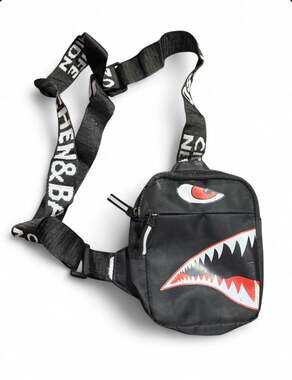 Sprayground Black Shark Mouth Sling Crossbody Bag 🦈